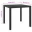 havebord WPC aluminium 80 x 80 x 74 cm sort