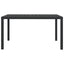 havebord WPC aluminium 150 x 90 x 74 cm sort