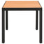 havebord WPC aluminium 80 x 80 x 74 cm brun