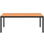 havebord WPC aluminium 185 x 90 x 74 cm brun