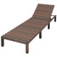 liggestol med hynde polyrattan brun