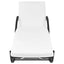 liggestol med hynde polyrattan sort