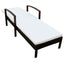 liggestol med hynde polyrattan brun