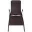 liggestol foldbar polyrattan brun