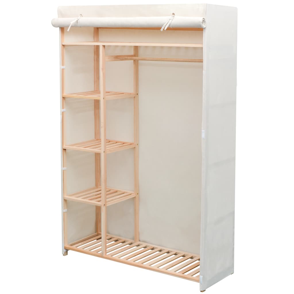 garderobe stof og fyrretræ 110 x 40 x 170 cm billede