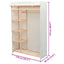 garderobe stof og fyrretræ 110 x 40 x 170 cm