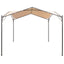 lysthus pavillon telt med baldakin 3 x 3 m stål beige