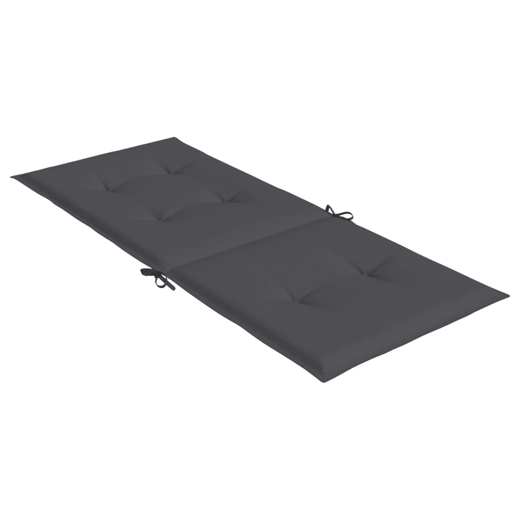 stolehynder m. høj ryg 4 stk. 120x50x3 cm stof antracit