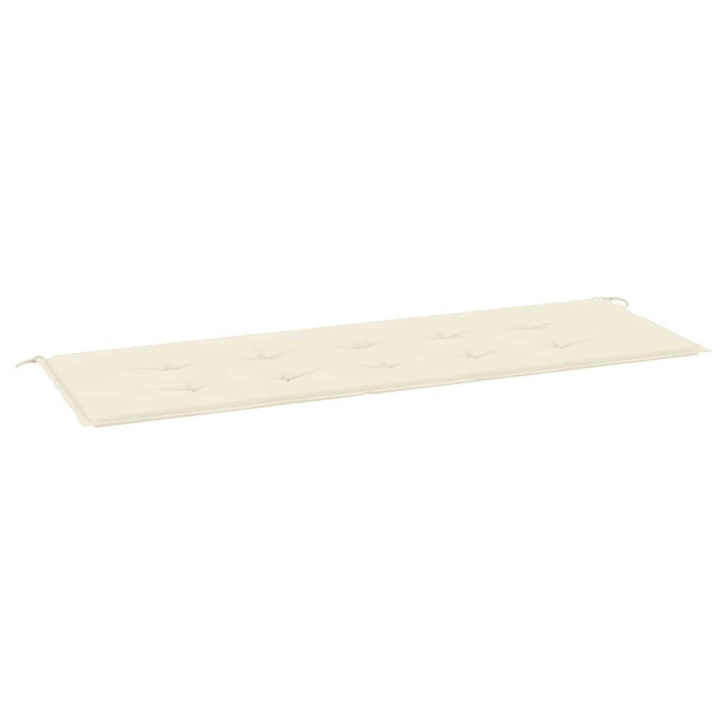 hynde til havebænk 150x50x3 cm stof cremefarvet