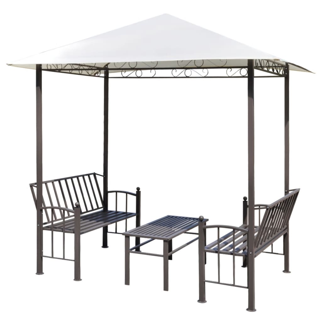 havepavillon med bord og bænk 2,5x1,5x2,4 m