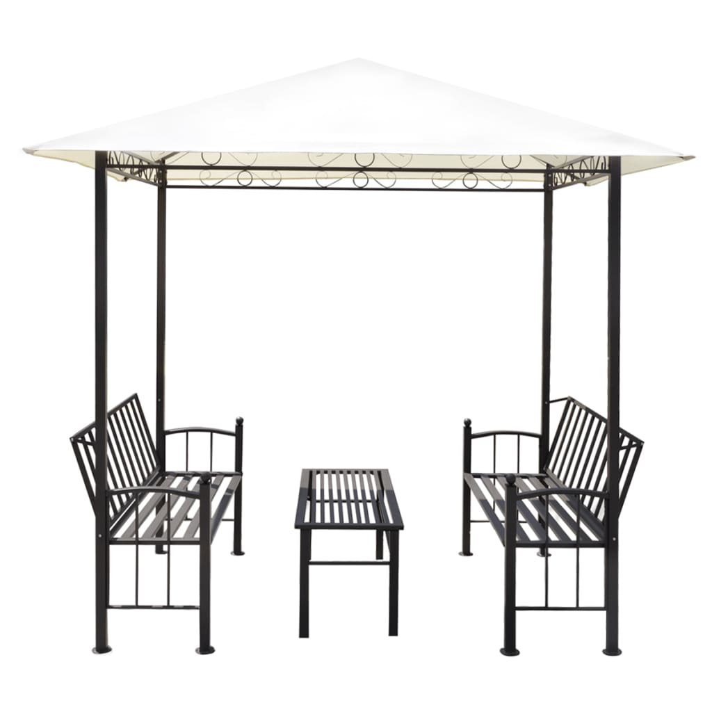 havepavillon med bord og bænk 2,5x1,5x2,4 m