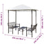 havepavillon med bord og bænk 2,5x1,5x2,4 m
