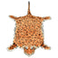 leopardtæppe i plys 139 cm brun