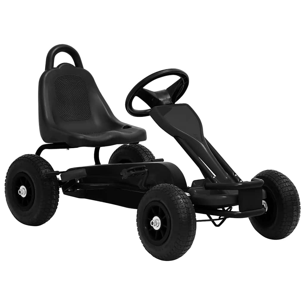 pedal-gokart med luftdæk sort billede