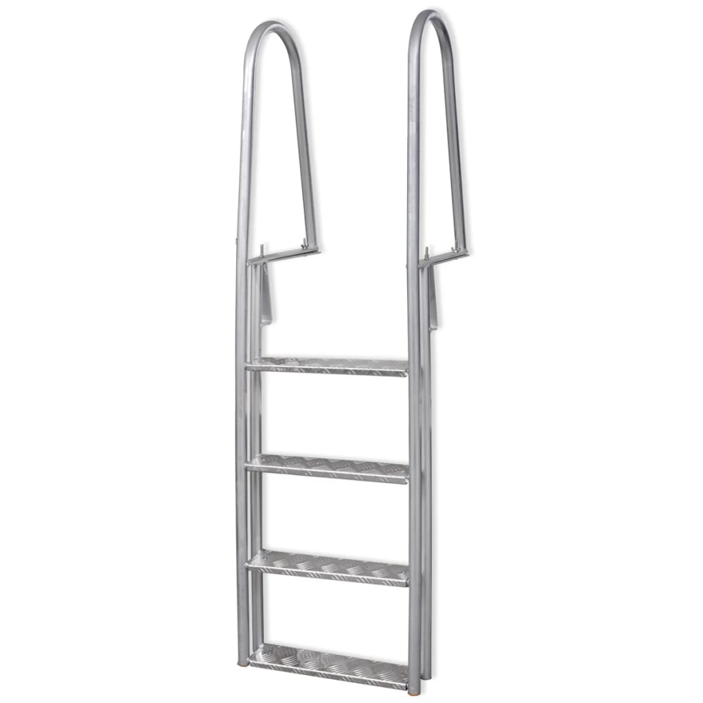 4-trins anløbs/poolstige aluminium 167 cm billede