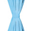 gardiner i mikro-satin 2 stk. med løkker 140 x 175 cm turkis