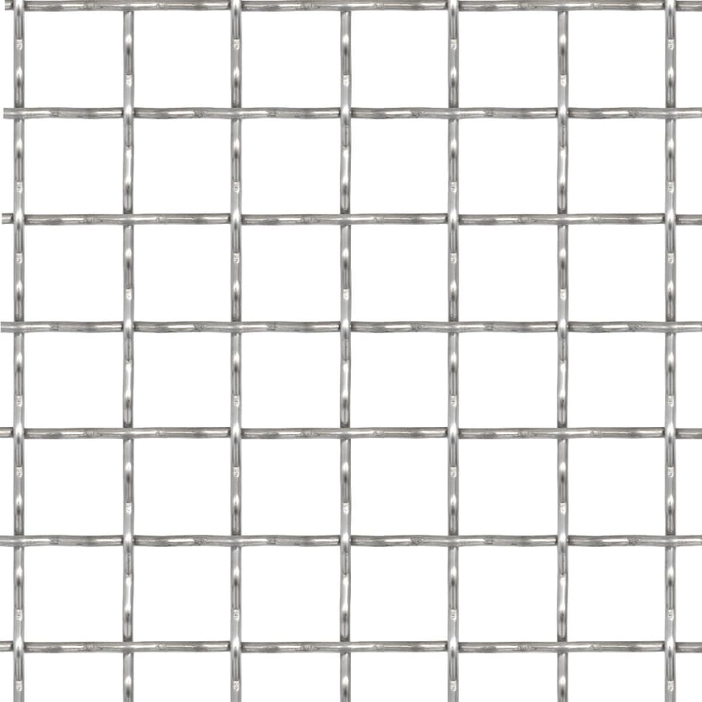 rillet trådnetspanel rustfrit stål 100 x 85 cm 11 x 11 x 2 mm