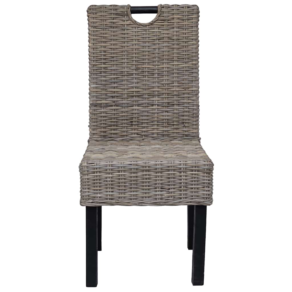 spisebordsstole 2 stk. Kubu-rattan mangotræ