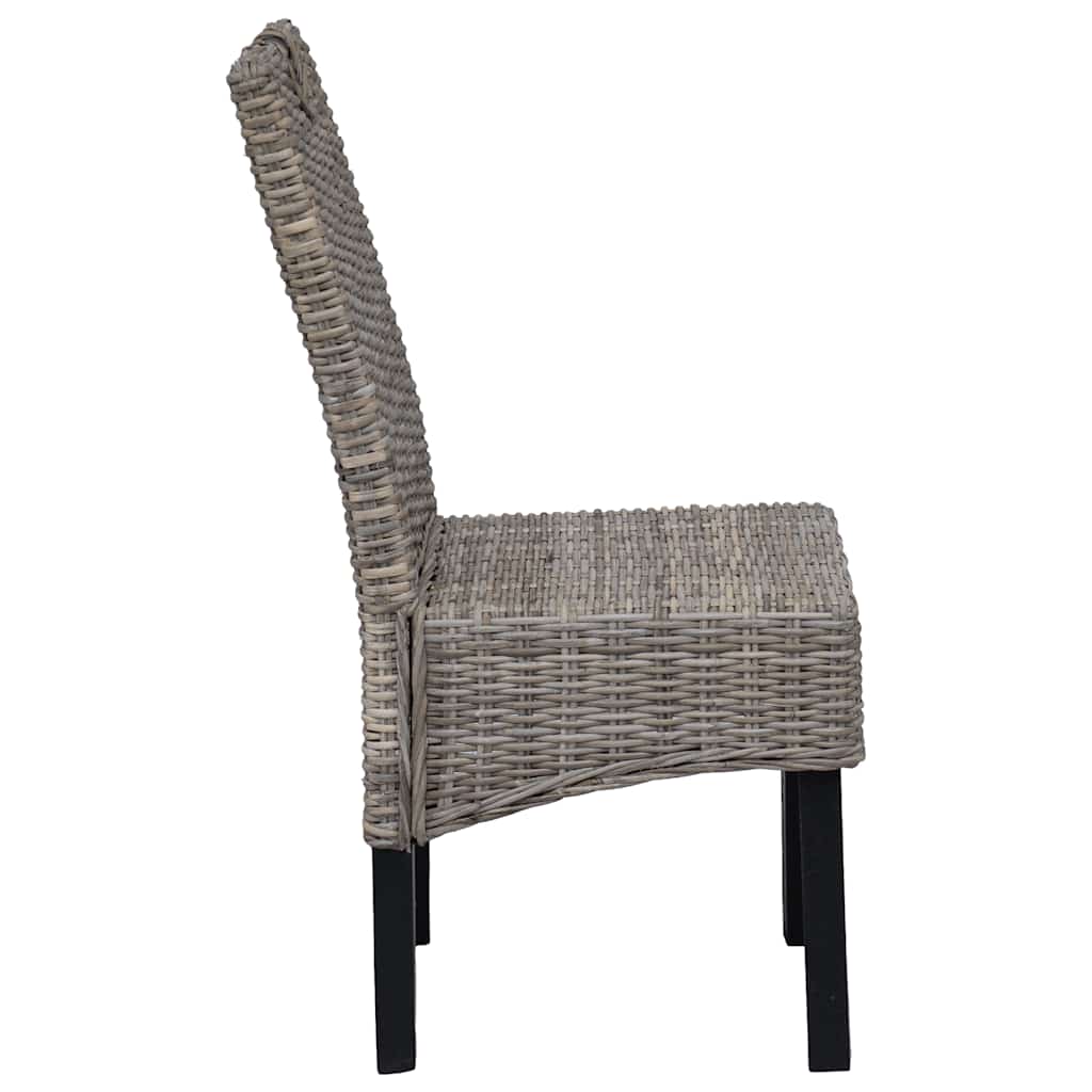 spisebordsstole 2 stk. Kubu-rattan mangotræ