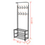 knagerække med skoopbevaring 68 x 32 x 182,5 cm sort