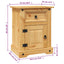 sengebord Corona-serien 53x39x66 cm mexicansk fyrretræ