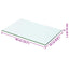 hylde glaspanel klar 50x25 cm