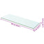 hylde glaspanel klar 60x15 cm