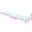 hylde glaspanel klar 70x15 cm