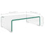 TV-bord/monitorstander klar glas 40x25x11 cm