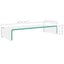 TV-bord/monitorstand i klart glas 80x30x13 cm