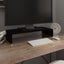 TV-stander/monitorstand sort glas 60x25x11 cm