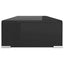 TV-stander/monitorstand sort glas 70x30x13 cm