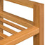 skostativ med 2 hylder 49,5x27x40 cm massivt egetræ
