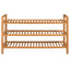 skostativ med 3 hylder 100x27x60 cm massivt egetræ