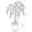 kunstig orkidéplante med potte 75 cm hvid