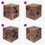 taburetter 2 stk. brun 40x40x45 cm massivt teaktræ