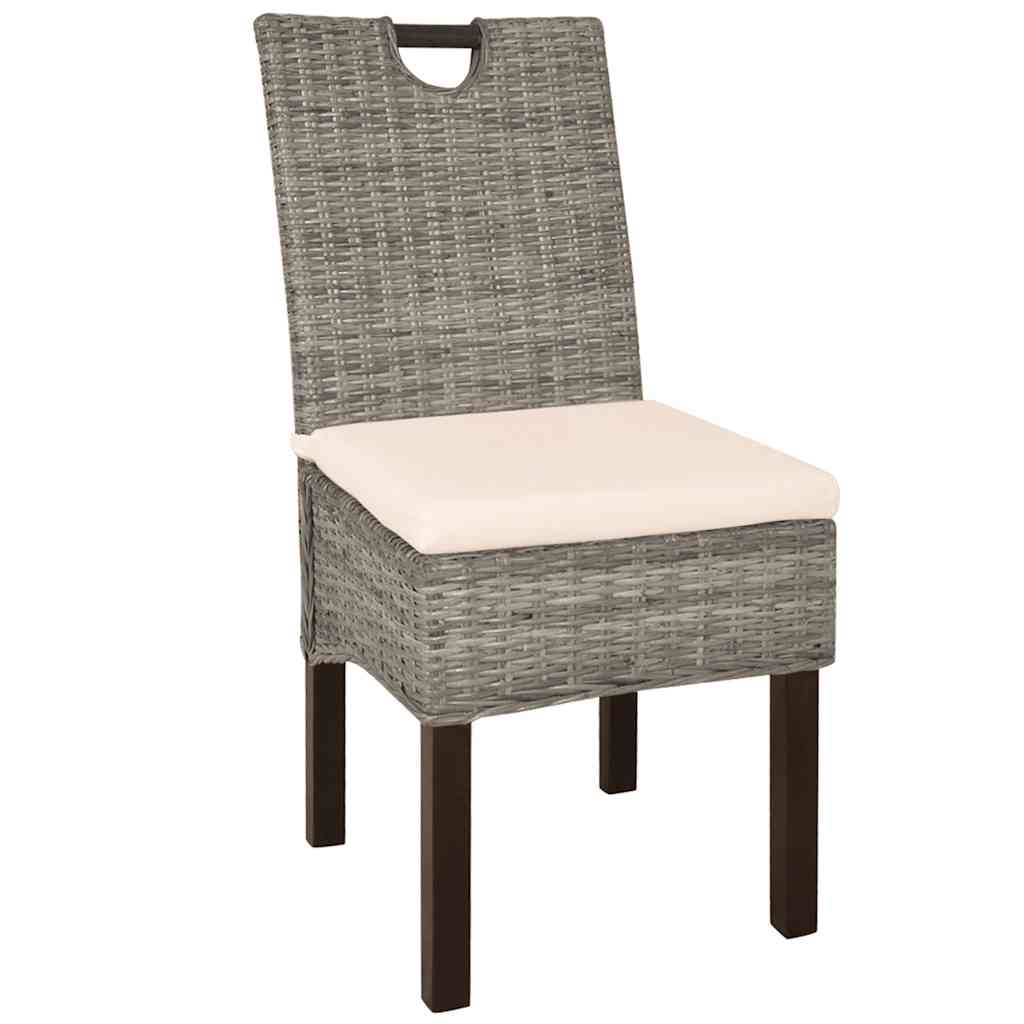 spisebordsstole 6 stk. Kubu-rattan mangotræ