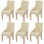 spisebordsstole 6 stk. stof cremefarvet