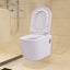 væghængt toilet med skjult cisterne keramik hvid