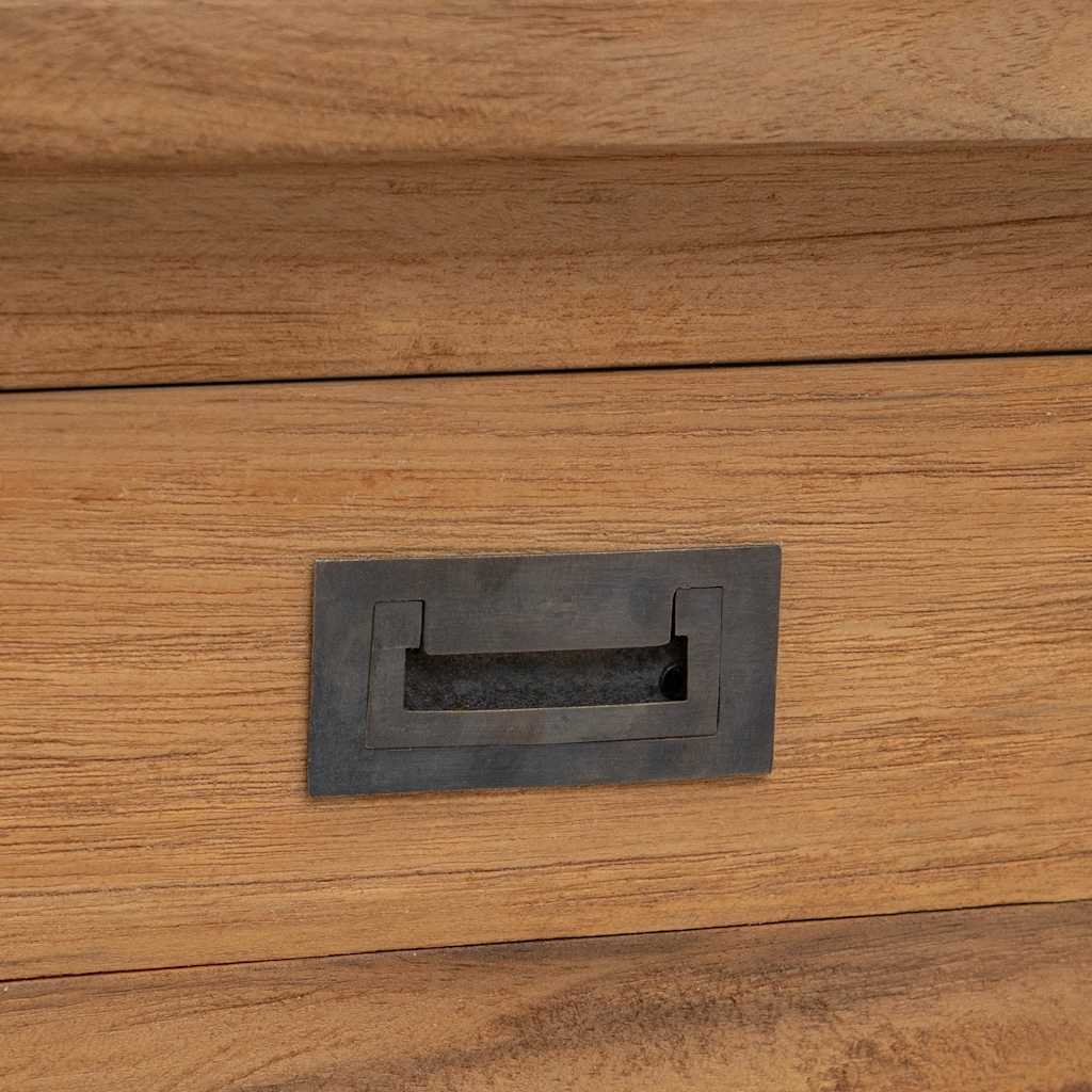 entrébænk 90x30x40 cm massivt teaktræ