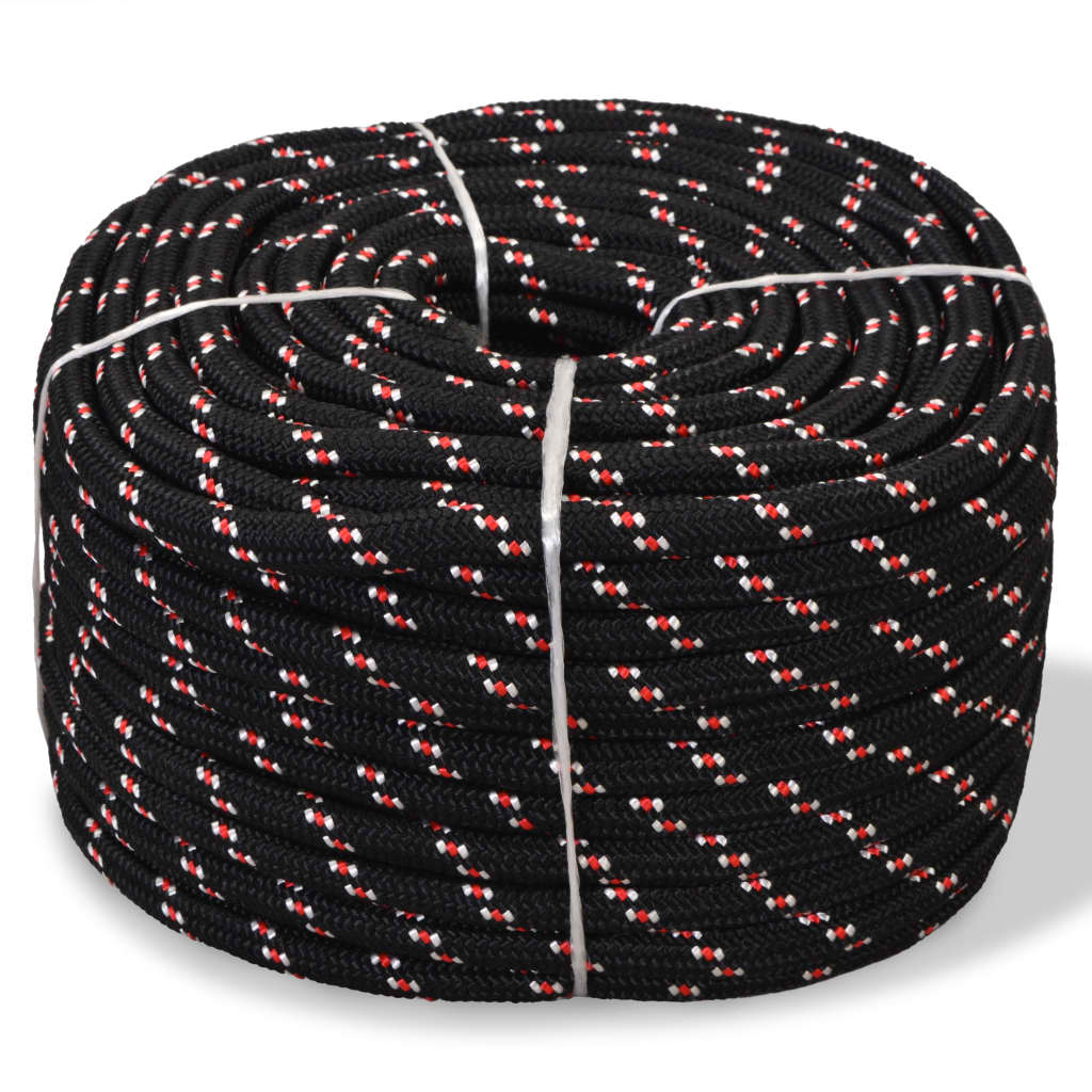 marinereb i polypropylen 6 mm 100 m sort