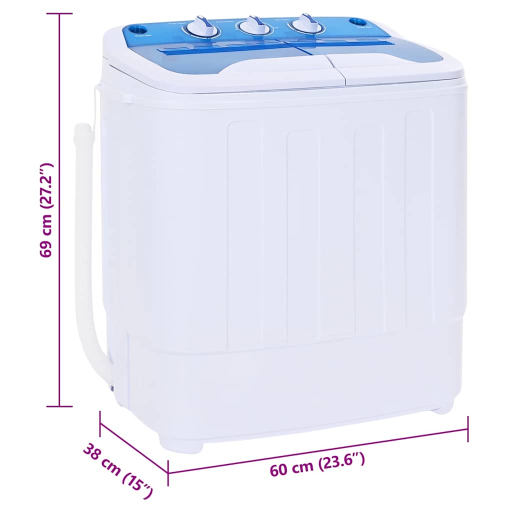 mini-vaskemaskine dobbelttromle 5,6 kg