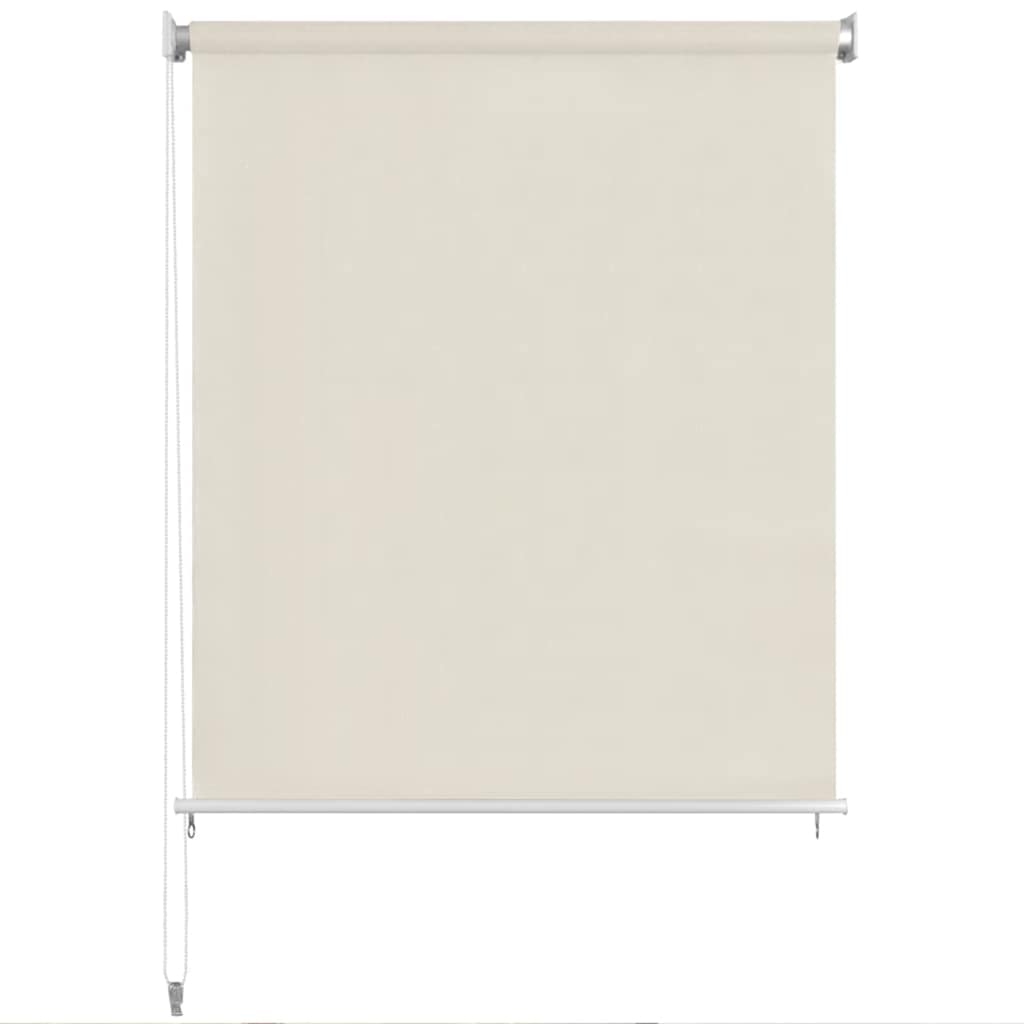 udendørs rullegardin 105 (B) x 140 (H) cm cremefarvet