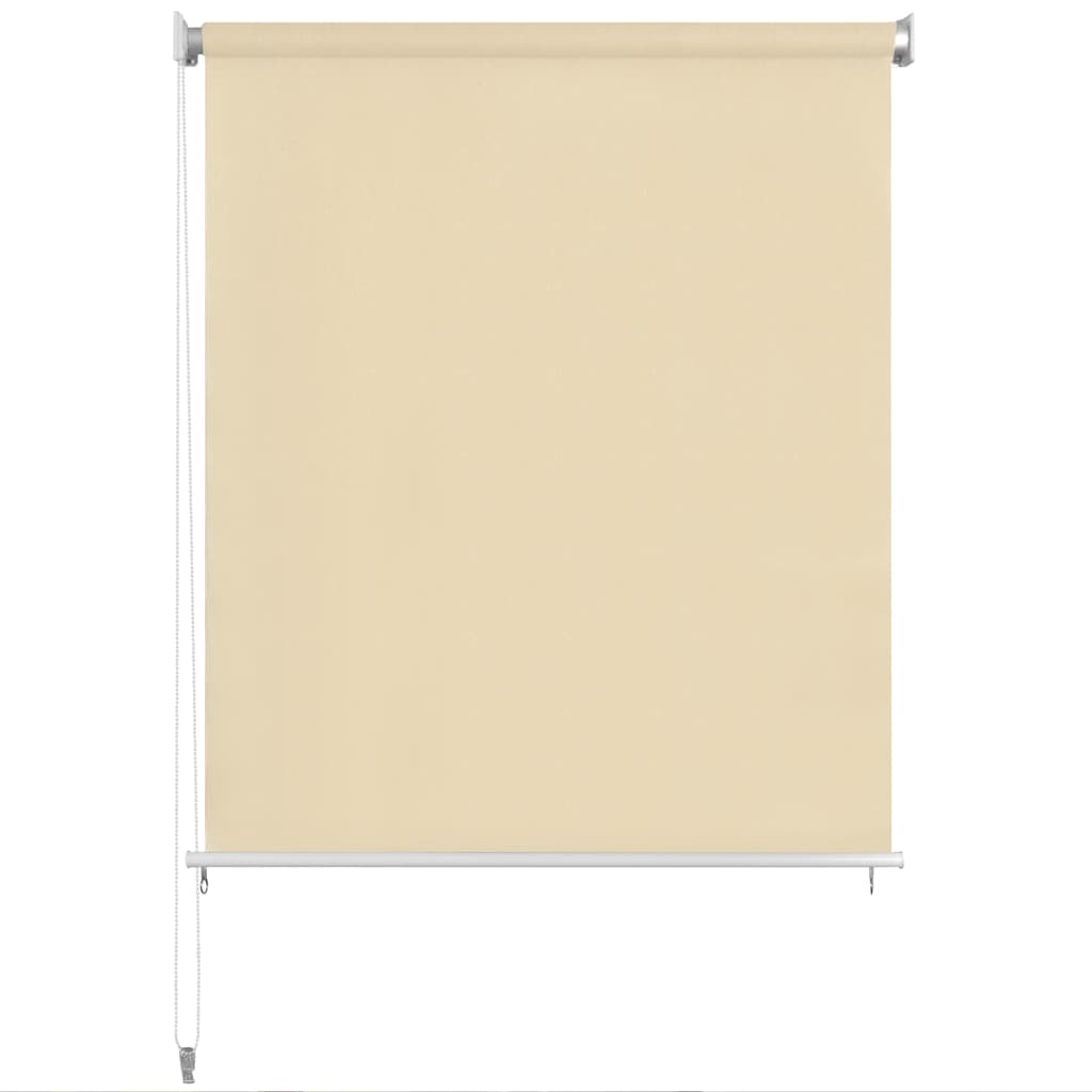 udendørs rullegardin 145 (B) x 140 (H) cm cremefarvet