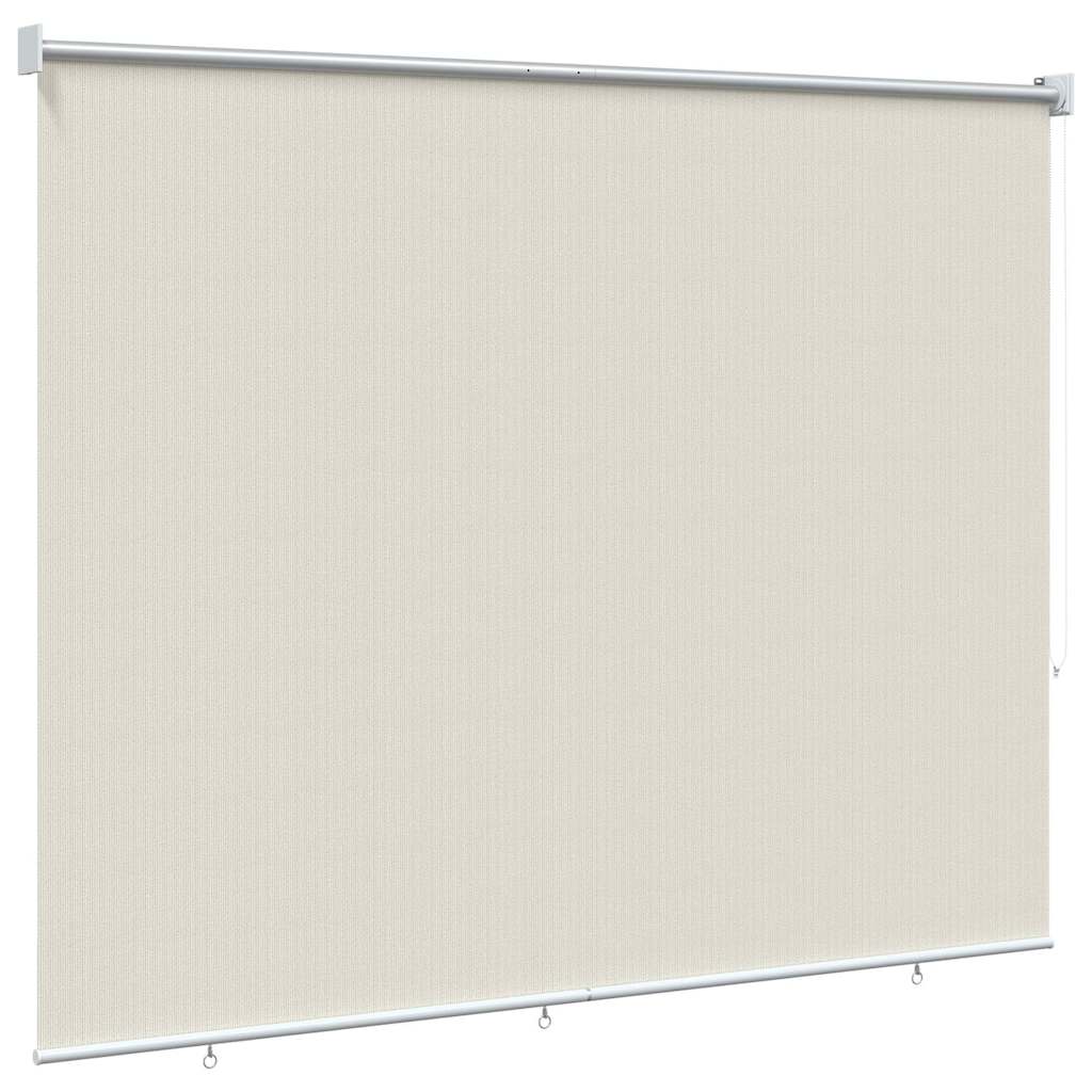 udendørs rullegardin 125 (B) x 230 (H) cm cremefarvet