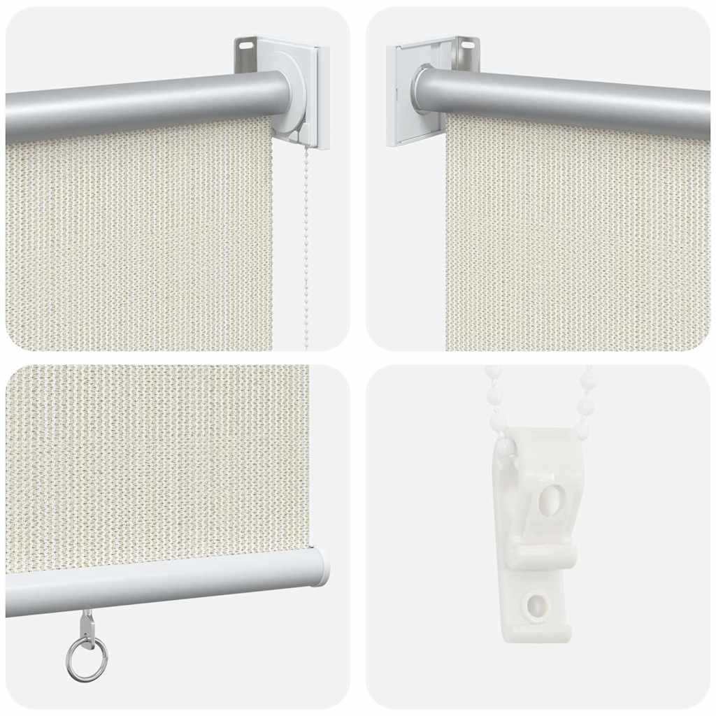 udendørs rullegardin 165 (B) x 230 (H) cm cremefarvet