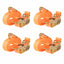 surringsbånd med skralde 4 stk. 0,4 ton 6 m x 25 mm orange