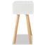 sengebord 2 stk. massivt fyretræ 40 x 30 x 61 cm hvid