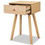 sengebord 2 stk. massivt fyrretræ 40 x 30 x 61 cm brun