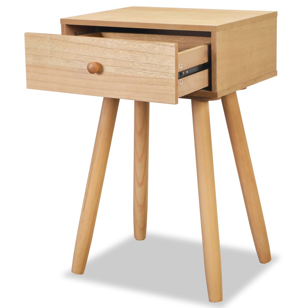 sengebord 2 stk. massivt fyrretræ 40 x 30 x 61 cm brun